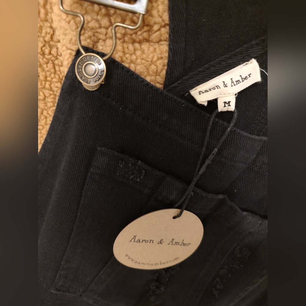 NWT MILLY DISTRESSED HEM WIDE LEG OVERALL 1 left! Price is firm - Picture 9 of 9